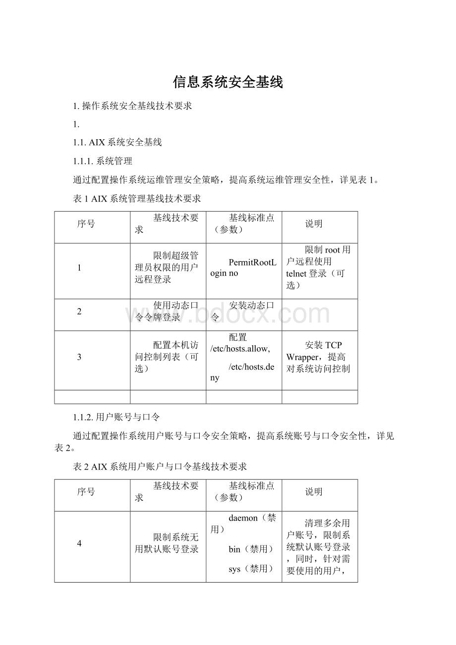 信息系统安全基线.docx