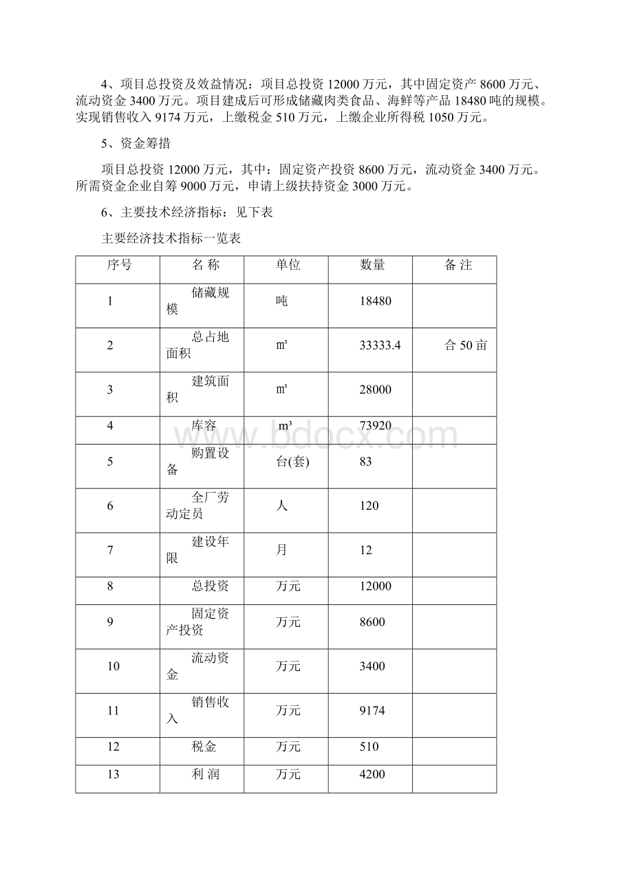 大型食品物流冷藏基地建设项目可行性报告Word文档格式.docx_第3页