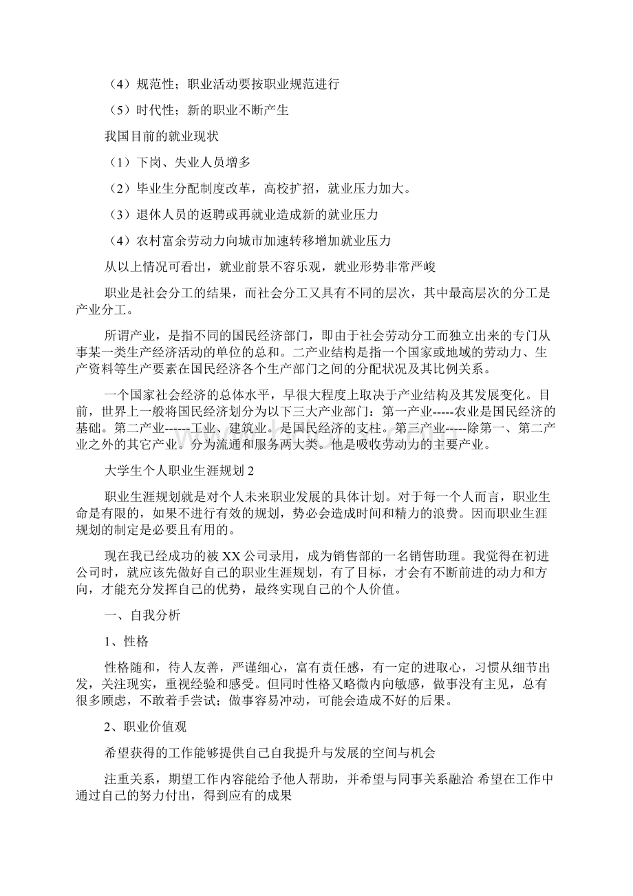 大学生个人职业生涯规划设计书范文精选5篇.docx_第2页