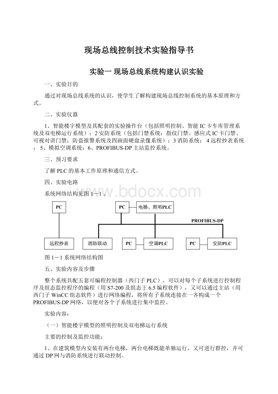 现场总线控制技术实验指导书文档格式.docx_第1页