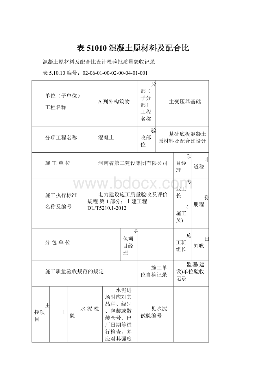 表51010混凝土原材料及配合比.docx_第1页