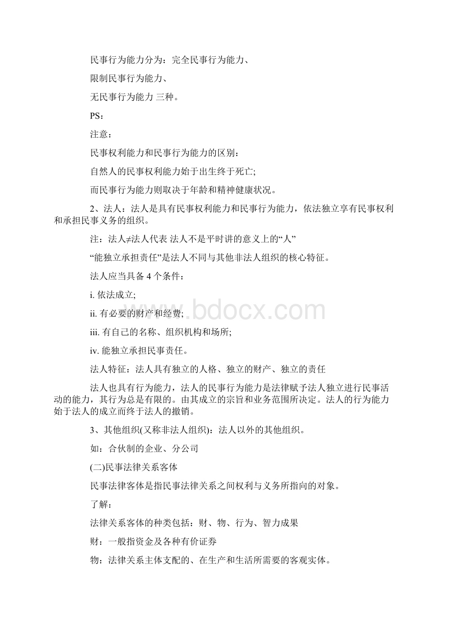 二建《工程法规》章节习题民法.docx_第2页