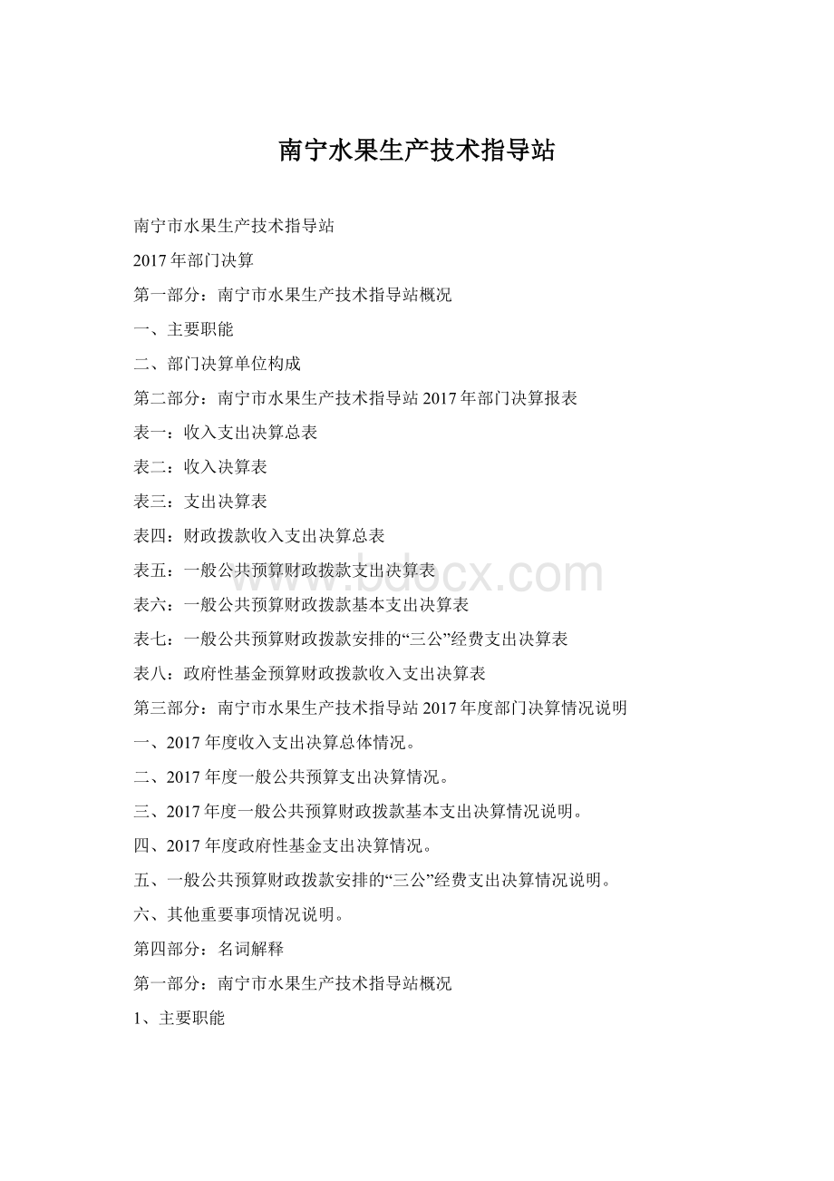 南宁水果生产技术指导站Word文档格式.docx_第1页