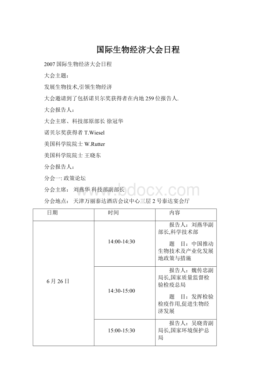 国际生物经济大会日程.docx_第1页