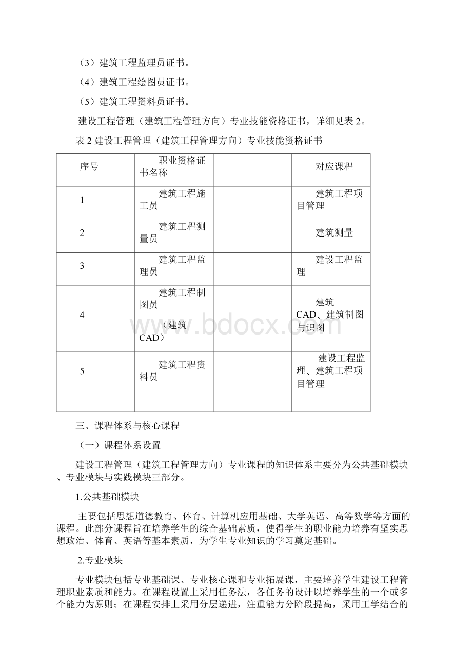 建设工程管理专业人才培养方案.docx_第3页