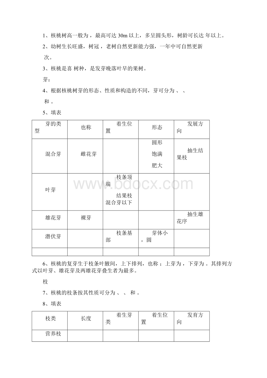 学案项目七坚果类果树生产技术Word格式.docx_第3页