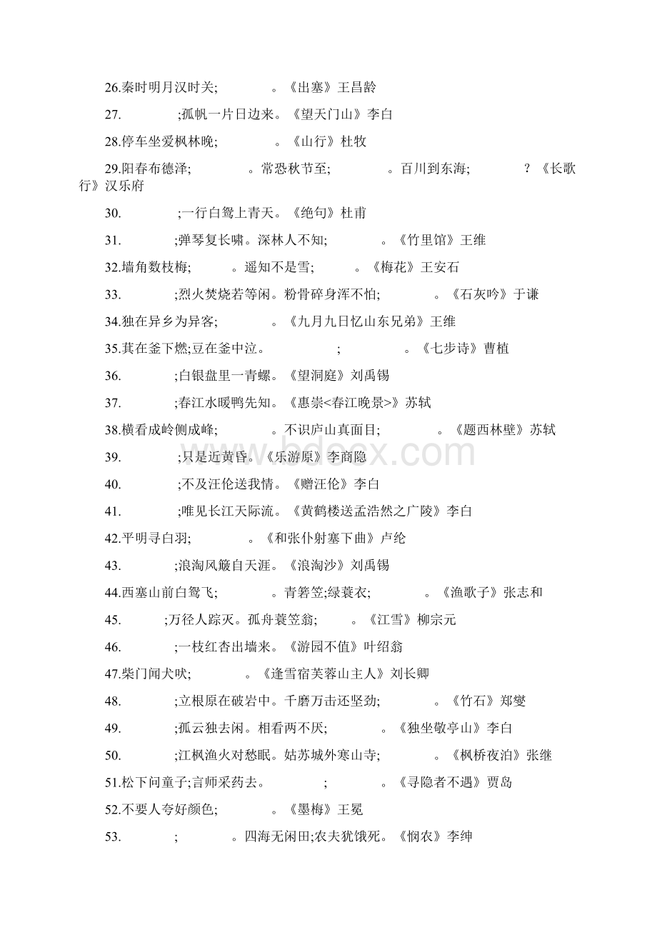 最新小学语文逢考必出的80句古诗词默写.docx_第2页