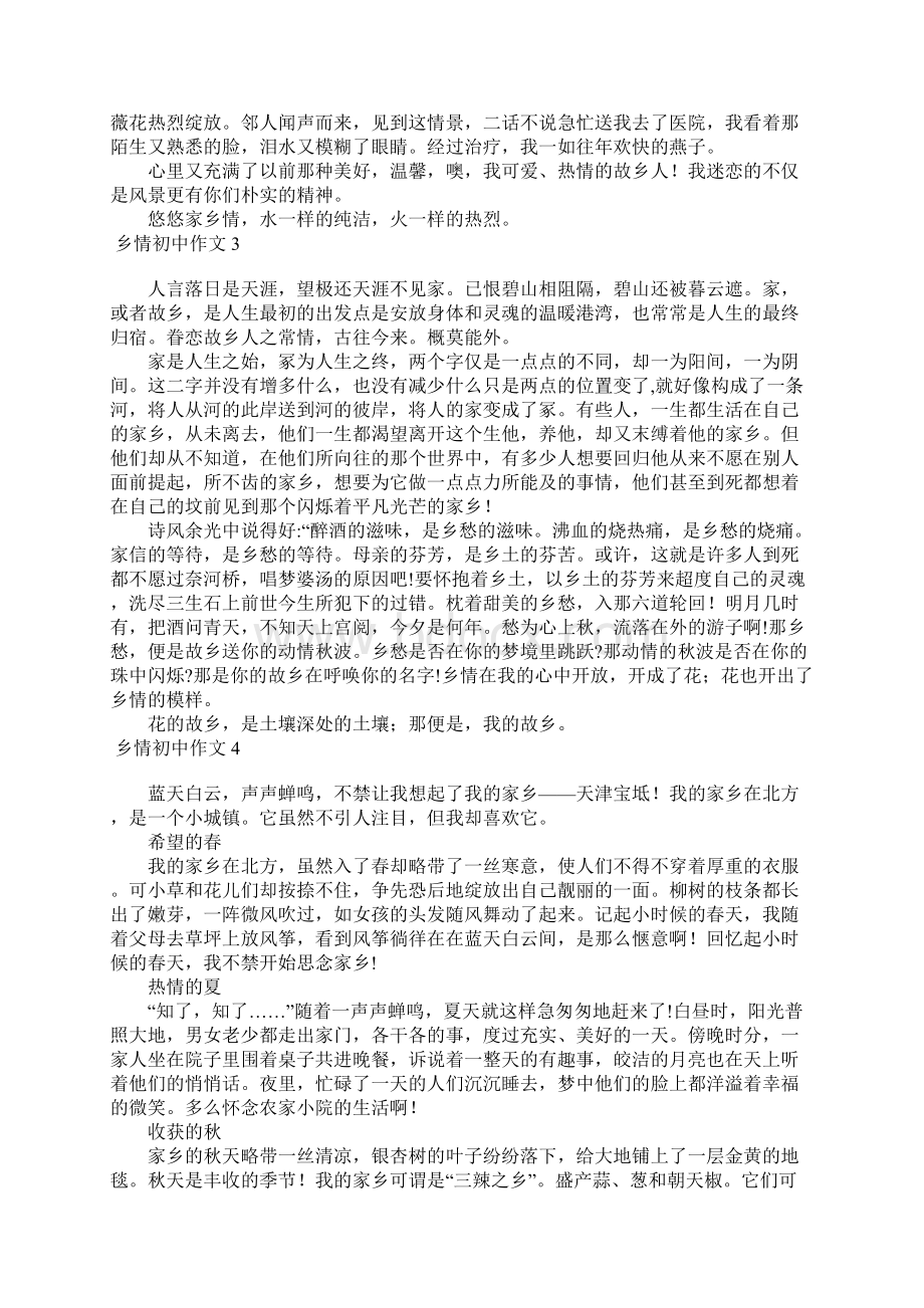 乡情初中作文15篇Word格式文档下载.docx_第2页