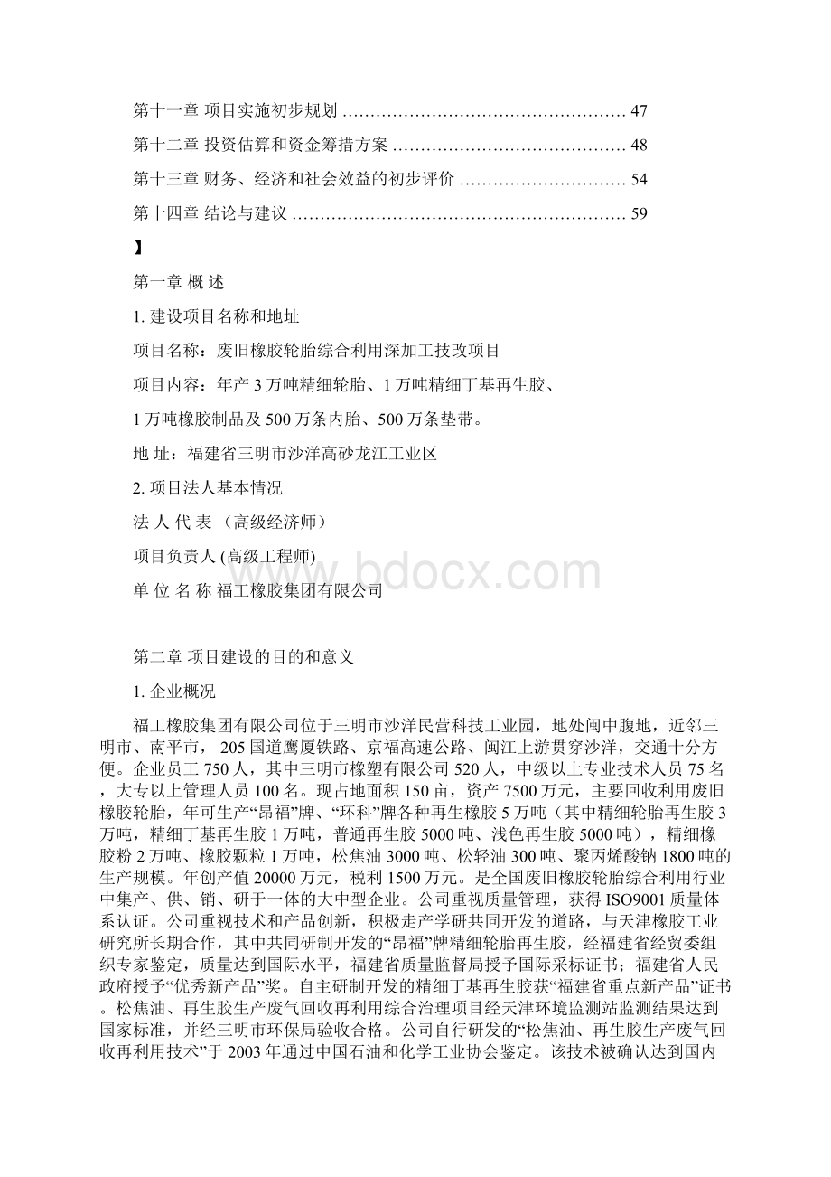 废旧橡胶轮胎综合利用深加工技改可行性分析报告文档格式.docx_第2页