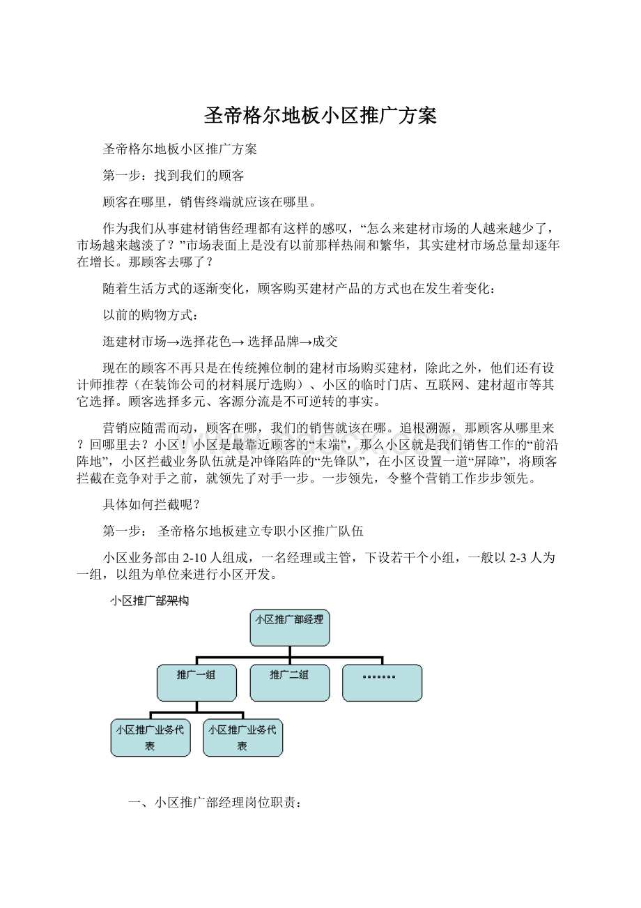 圣帝格尔地板小区推广方案Word文档下载推荐.docx_第1页