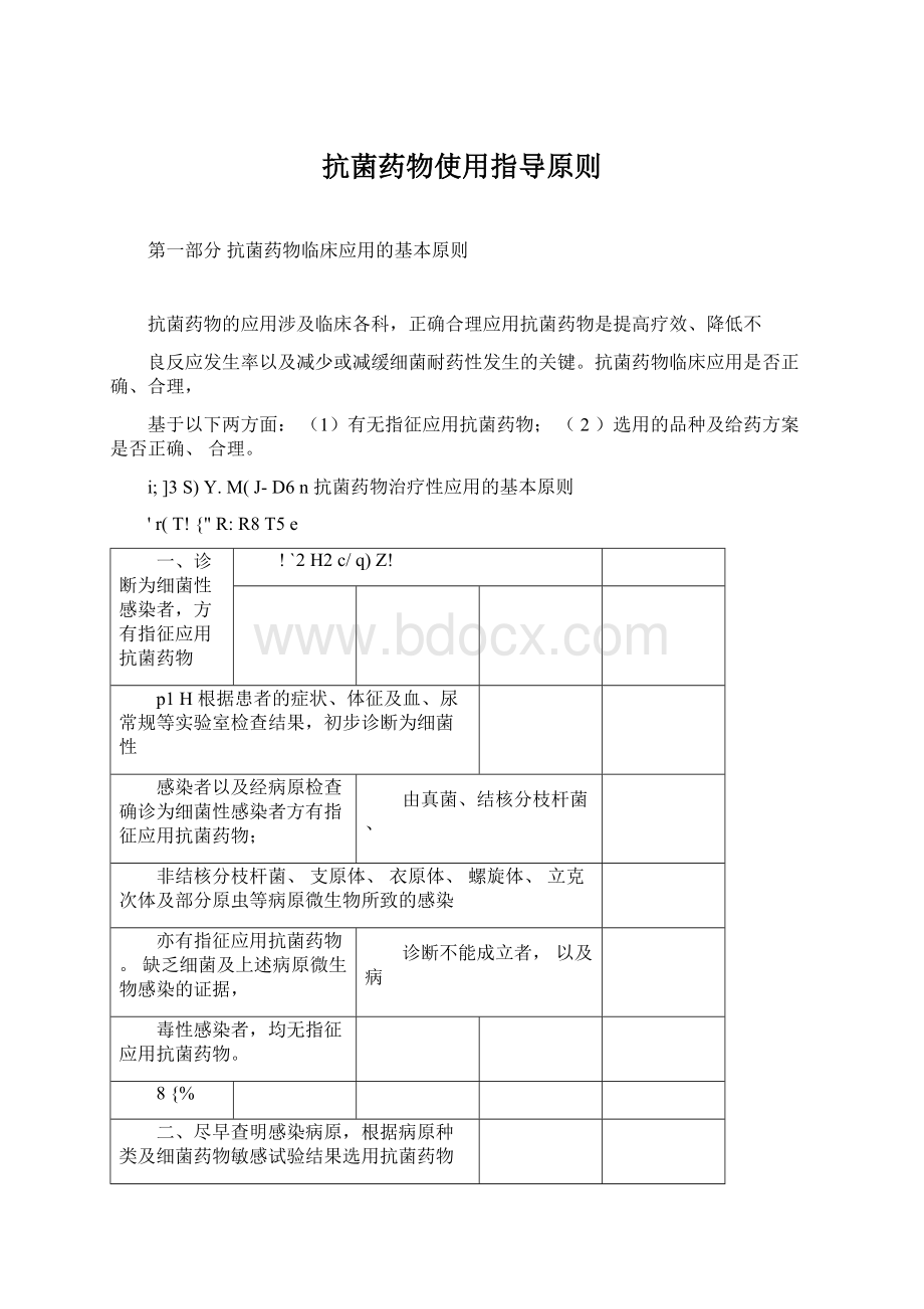 抗菌药物使用指导原则Word文档下载推荐.docx