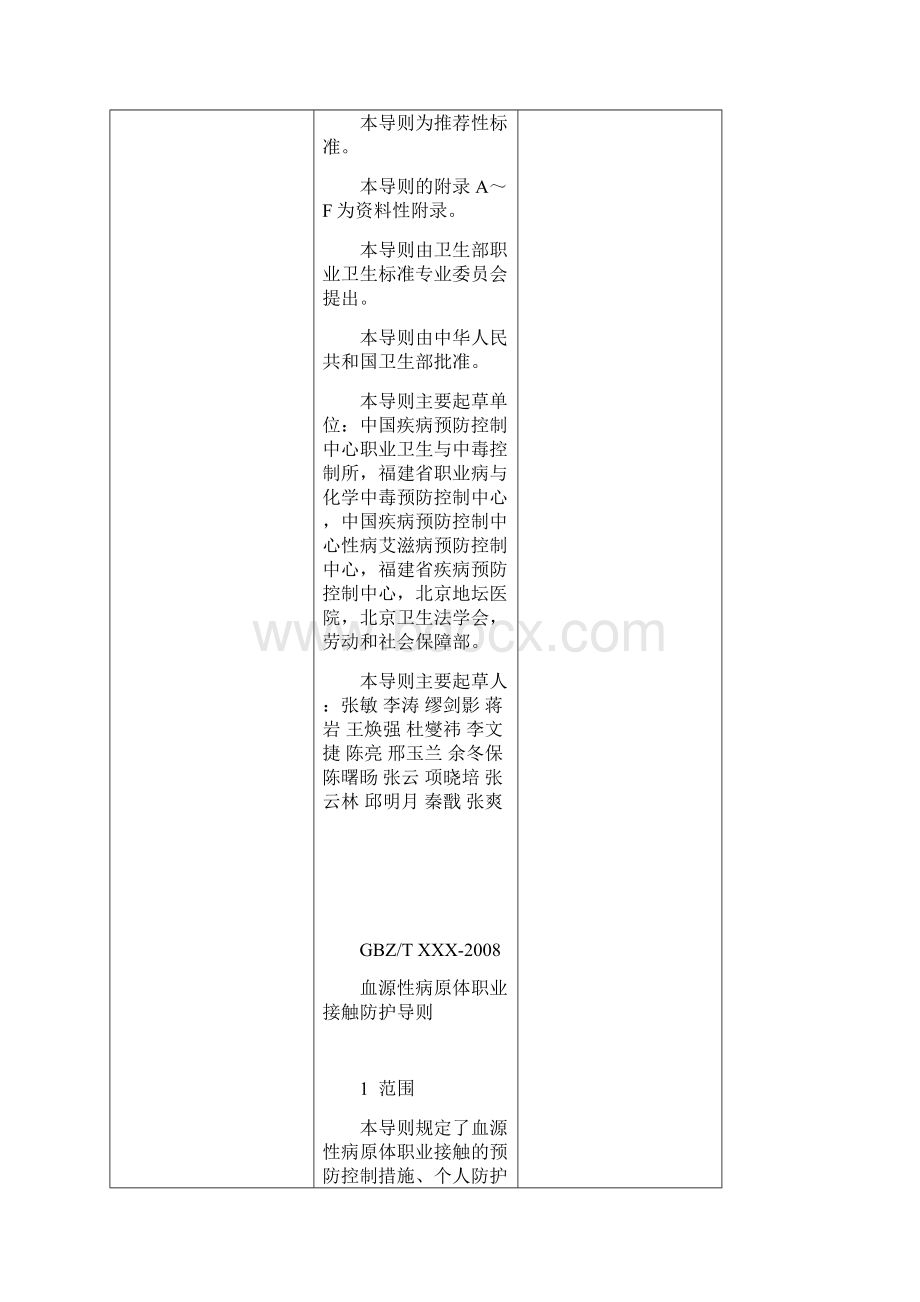 卫生部关于发布《血源性病原体职业接触防护导则》Word下载.docx_第2页