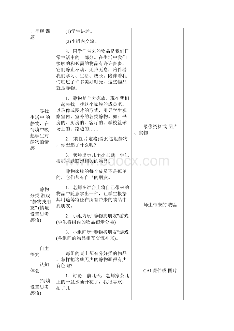 最新湘教版美术小学四年级下册8静物一家优质课教案1.docx_第3页