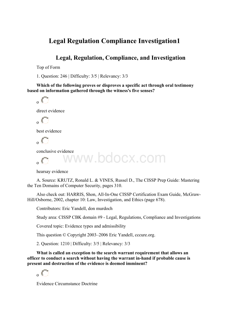 Legal Regulation ComplianceInvestigation1Word文档格式.docx