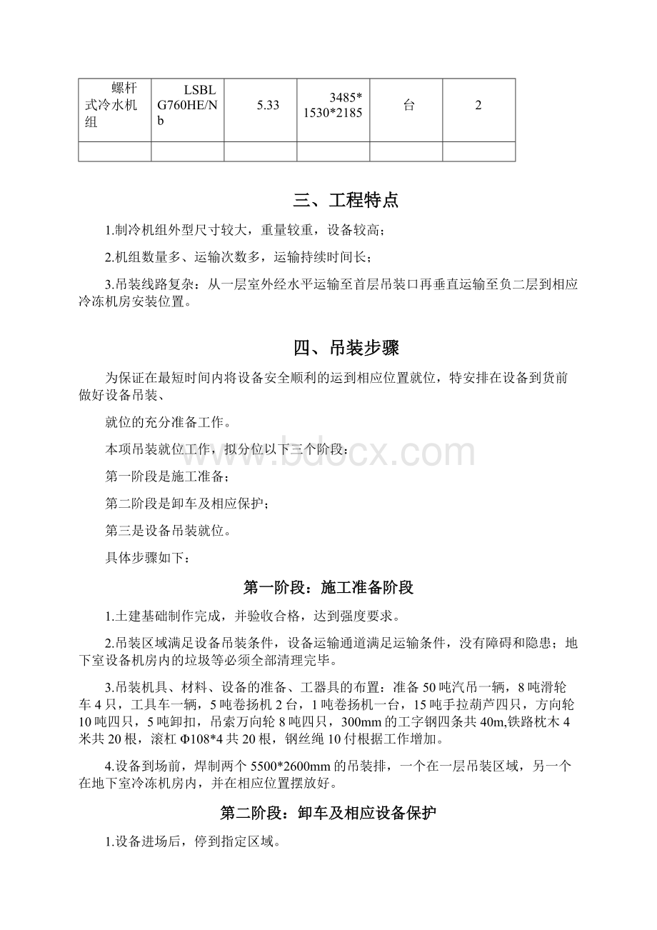 制冷机组机组吊装方案.docx_第2页