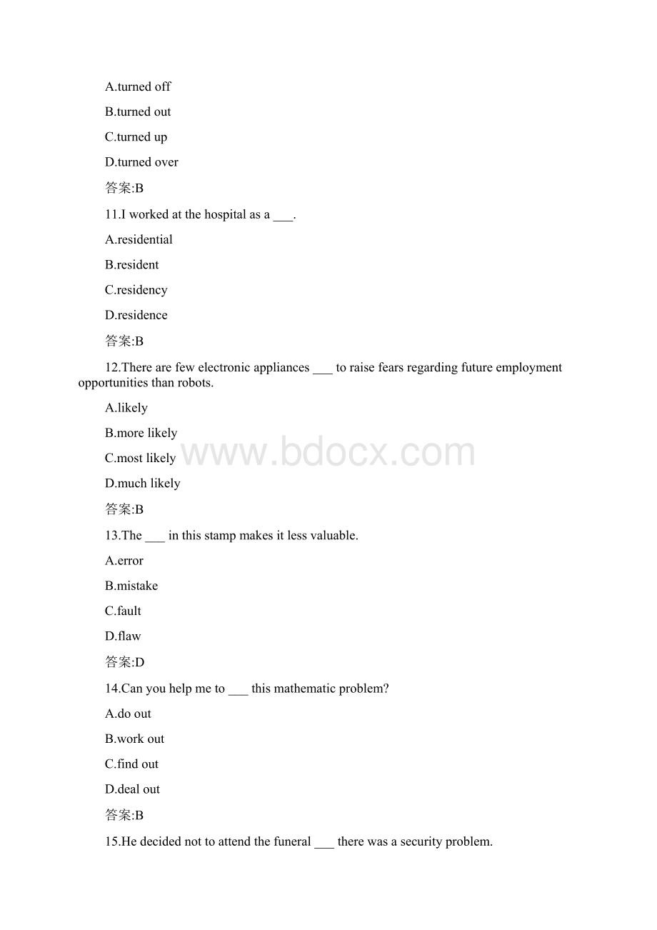 北语19秋《大学英语》二作业答案.docx_第3页