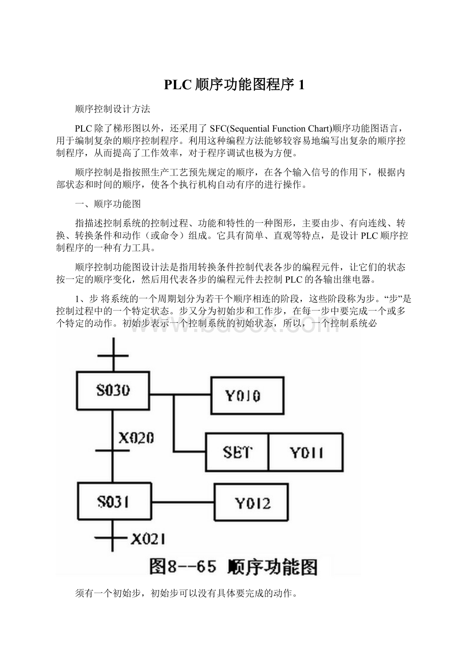 PLC顺序功能图程序1Word下载.docx_第1页