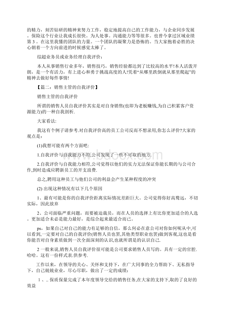 销售经理自我评价范文.docx_第2页