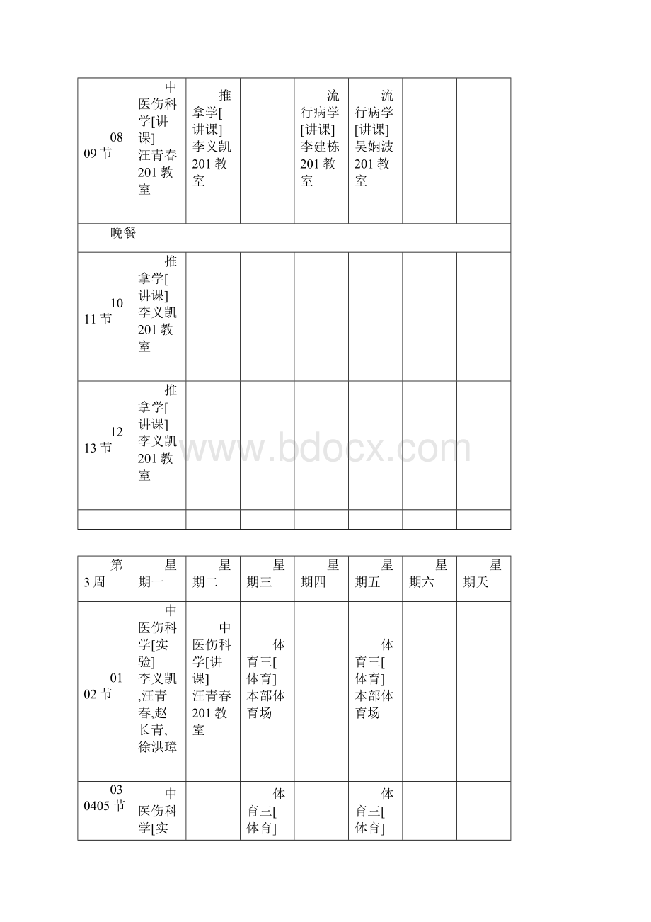 南方医科大学级中医学大四下学期课表.docx_第3页