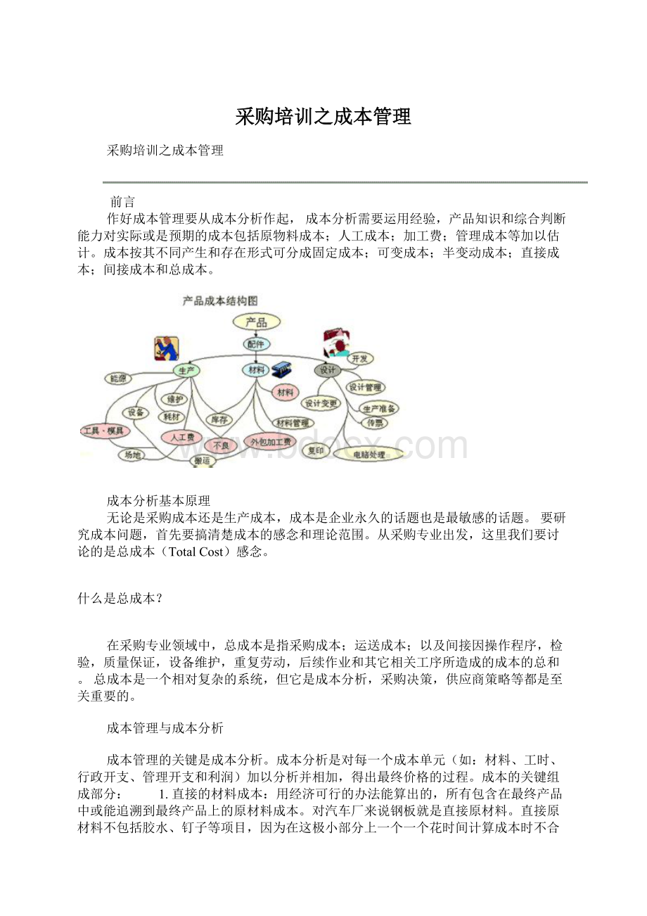 采购培训之成本管理Word文档格式.docx_第1页