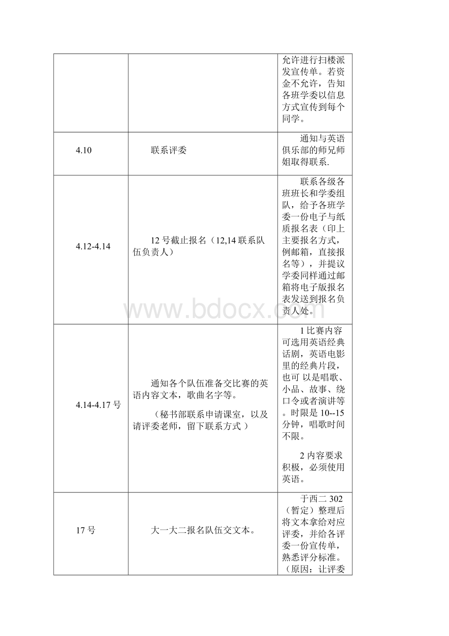 英语才艺大赛策划书.docx_第3页