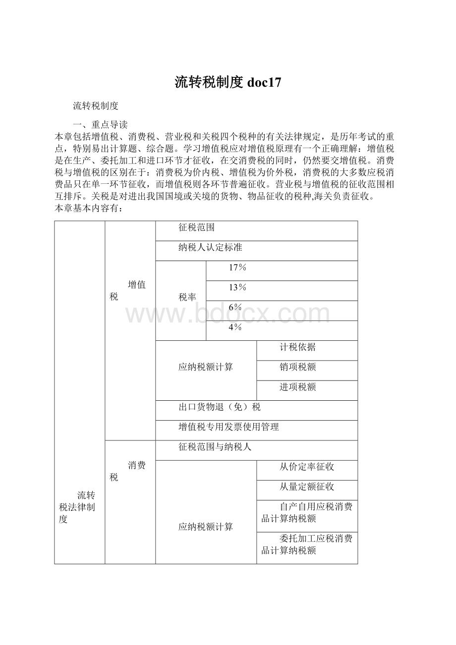 流转税制度doc17Word文档下载推荐.docx