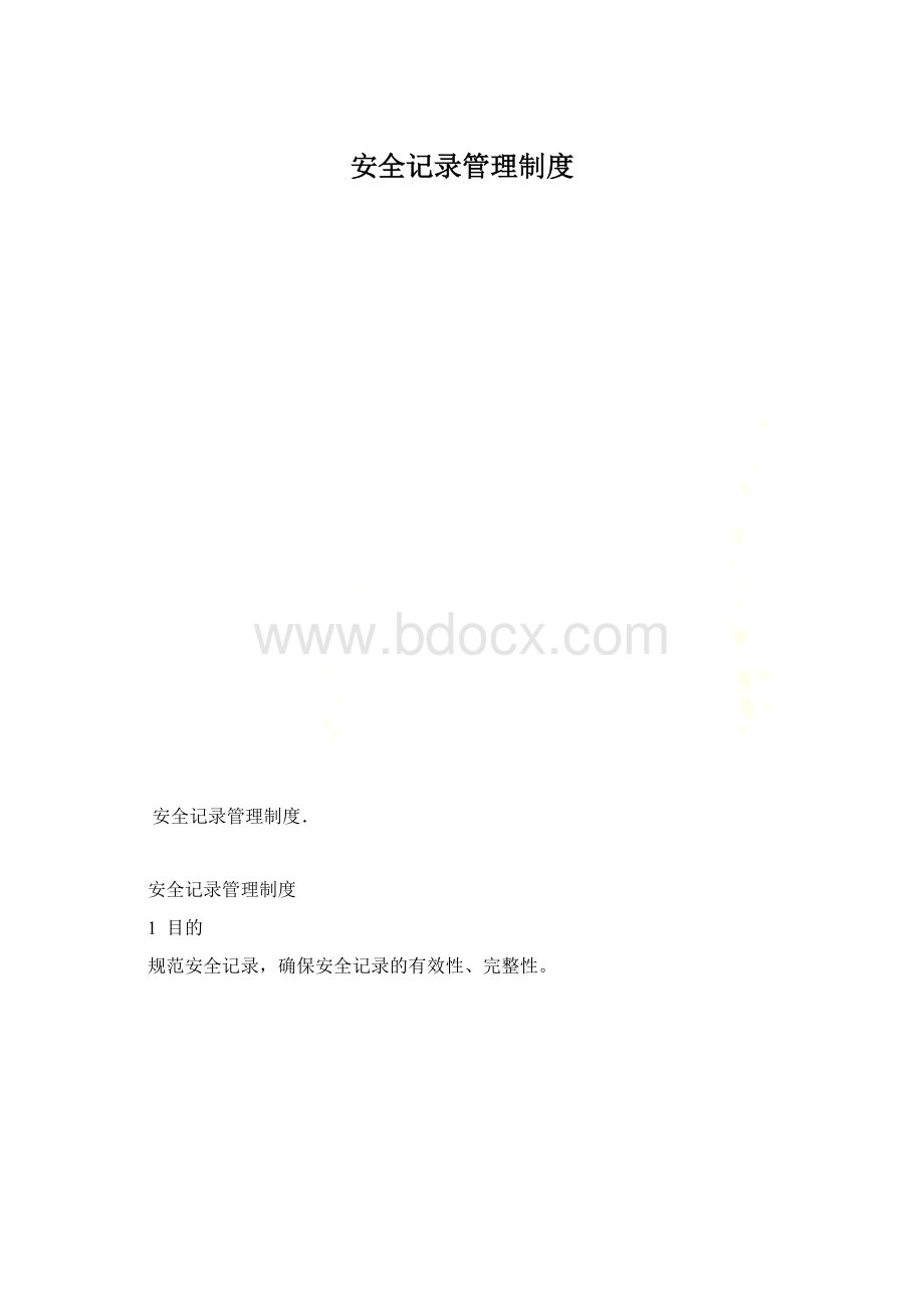 安全记录管理制度.docx