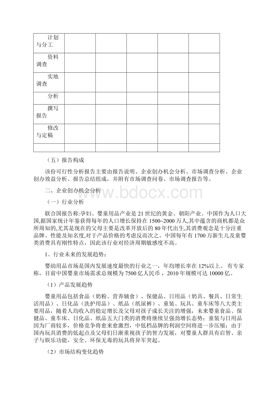 智拓精文最新关于商业圈建立婴童用品销售企业的可行性分析.docx_第3页