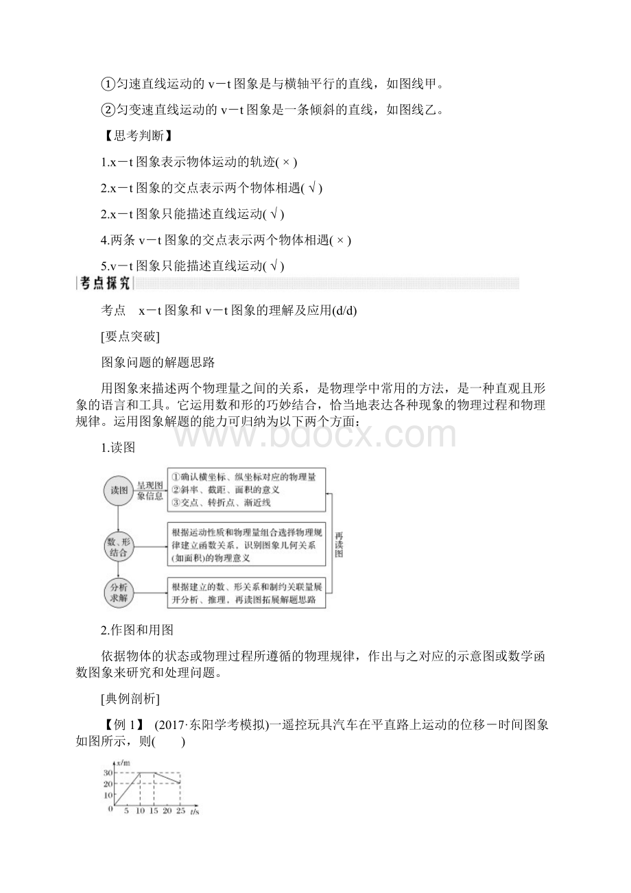 浙江专版版高考物理大一轮复习第一章运动的描述匀变速直线运动的研究第3课时运动图象创新学案.docx_第2页