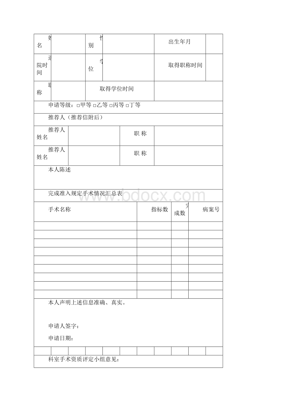 手术介入资格准入分级授权管理制度之欧阳物创编.docx_第3页