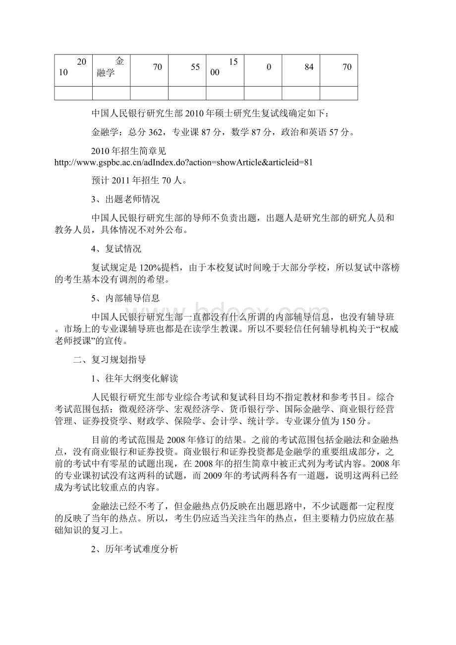 中国人民银行研究生部金融学专业复习规划.docx_第3页