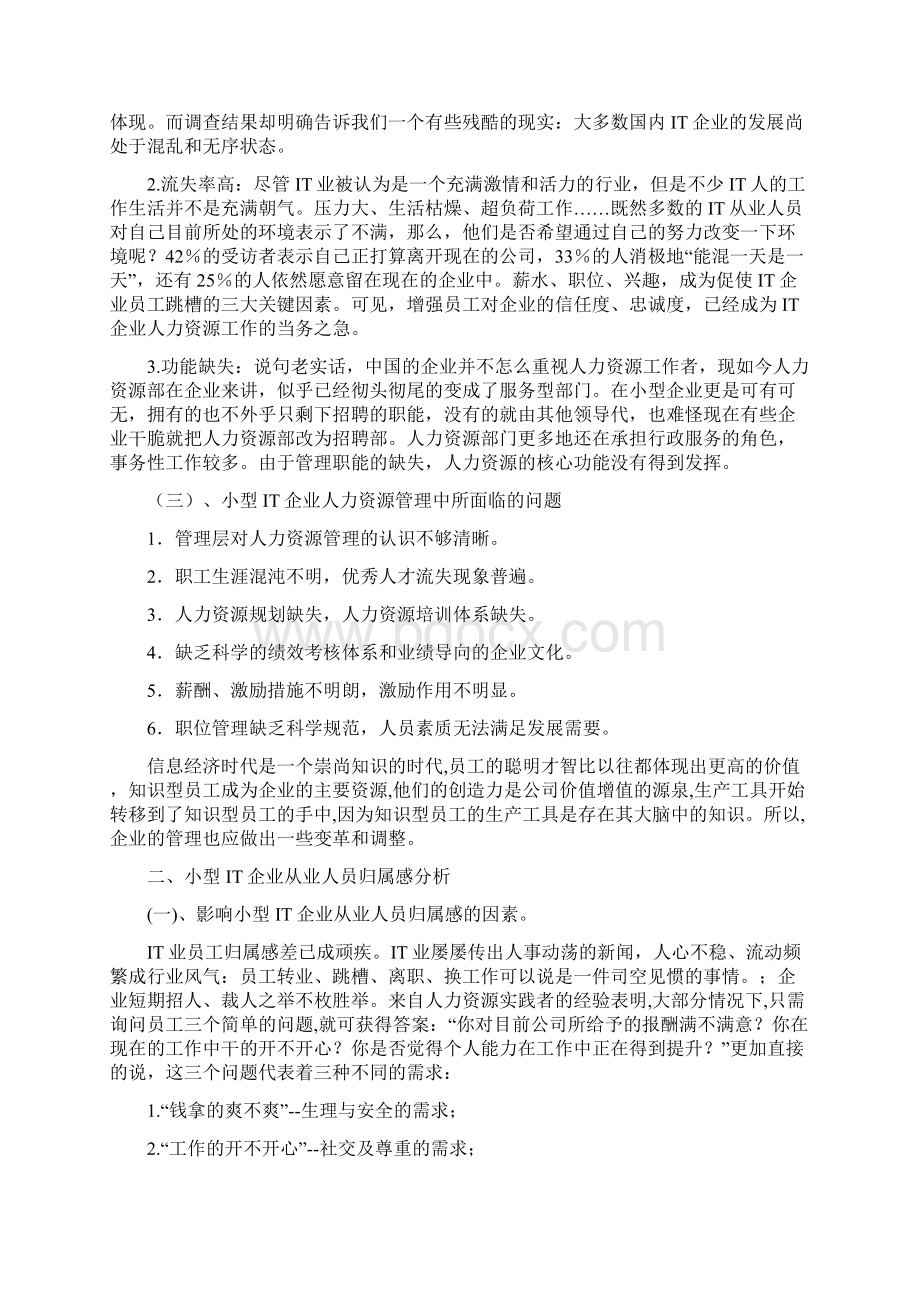 小型IT企业人力资源管理问题的研究.docx_第2页