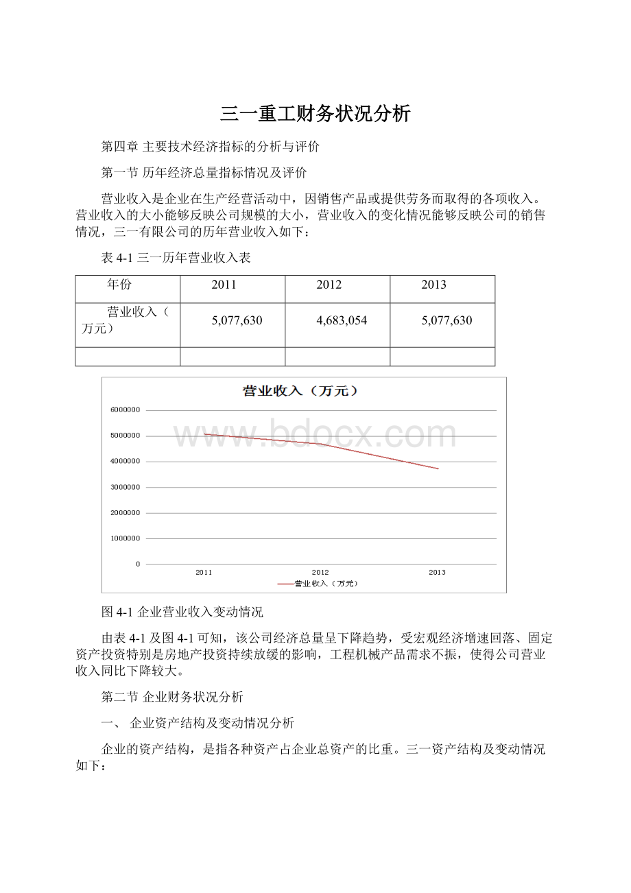 三一重工财务状况分析Word格式文档下载.docx