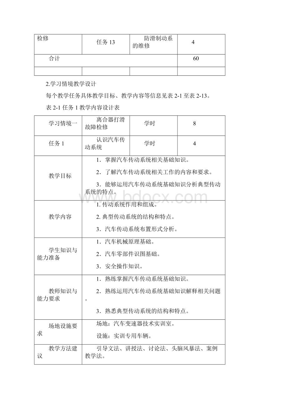 《汽车底盘构造与维修》课程标准Word文档下载推荐.docx_第3页