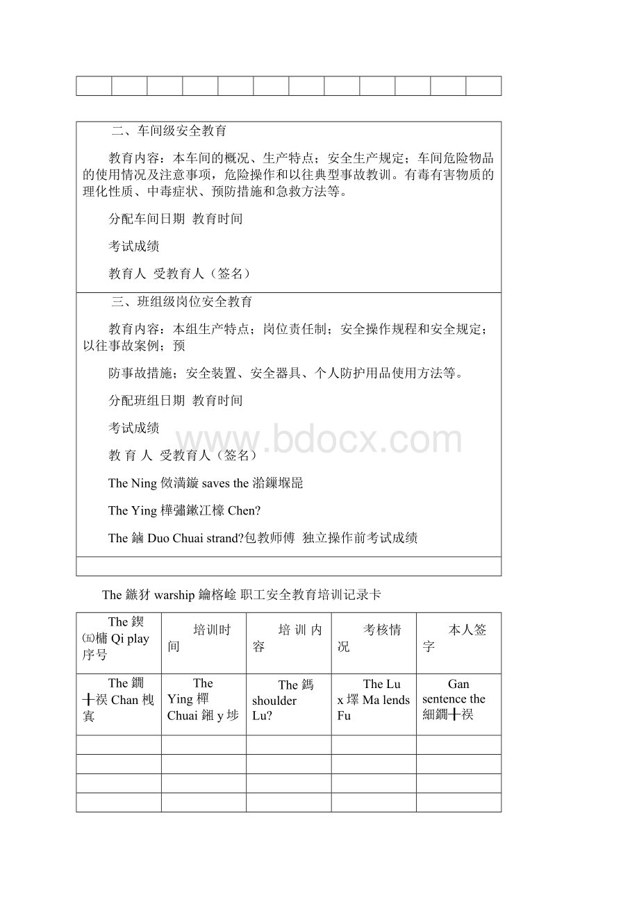 最新企业员工三级教育培训档案资料.docx_第2页