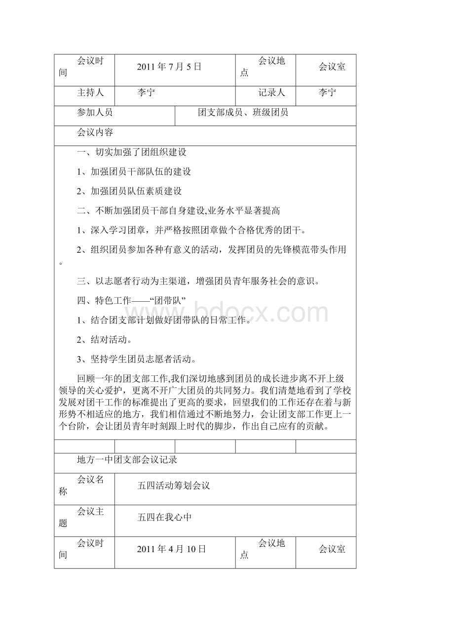 团支部会议记录Word文件下载.docx_第3页