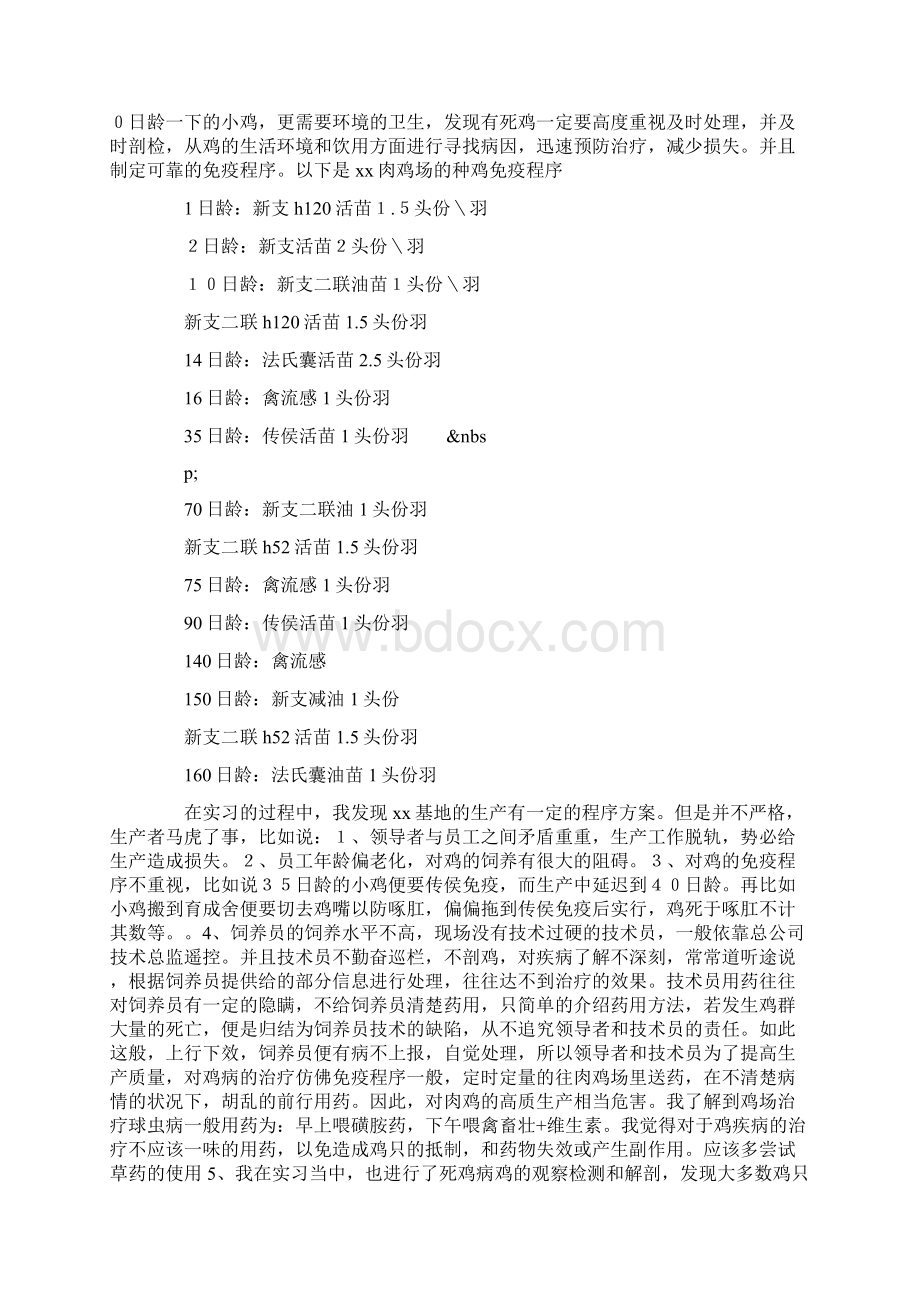 肉鸡实习报告3篇实习报告docWord下载.docx_第3页