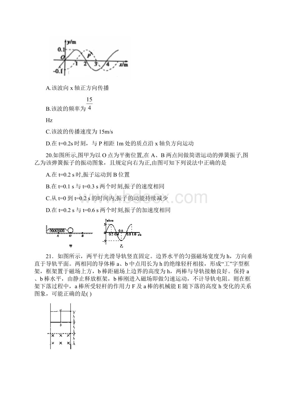 四川省眉山一中学年高二物理下学期月考试题.docx_第3页