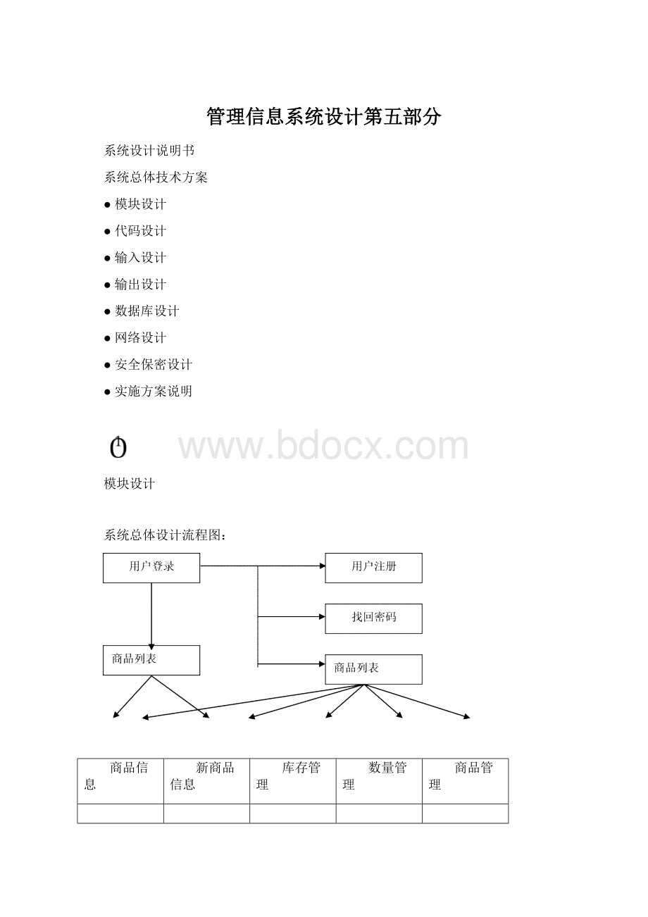 管理信息系统设计第五部分.docx_第1页