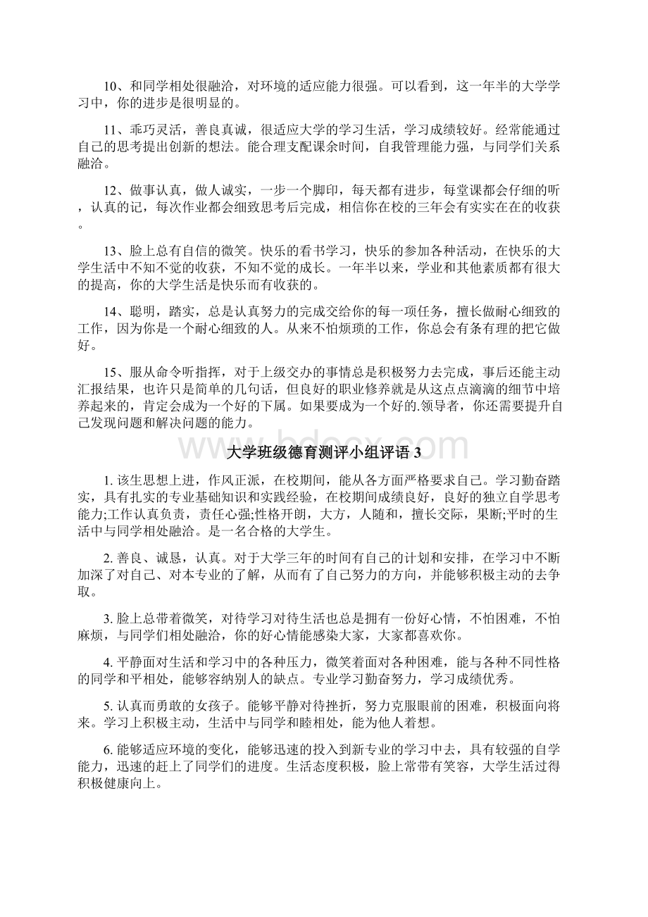 大学班级德育测评小组评语Word文件下载.docx_第3页