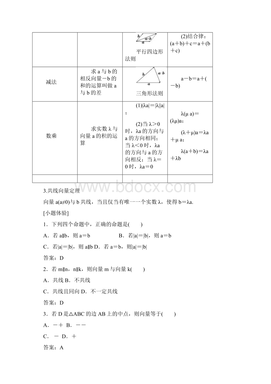 浙江高考数学一轮复习平面向量的概念及其线性运算.docx_第2页