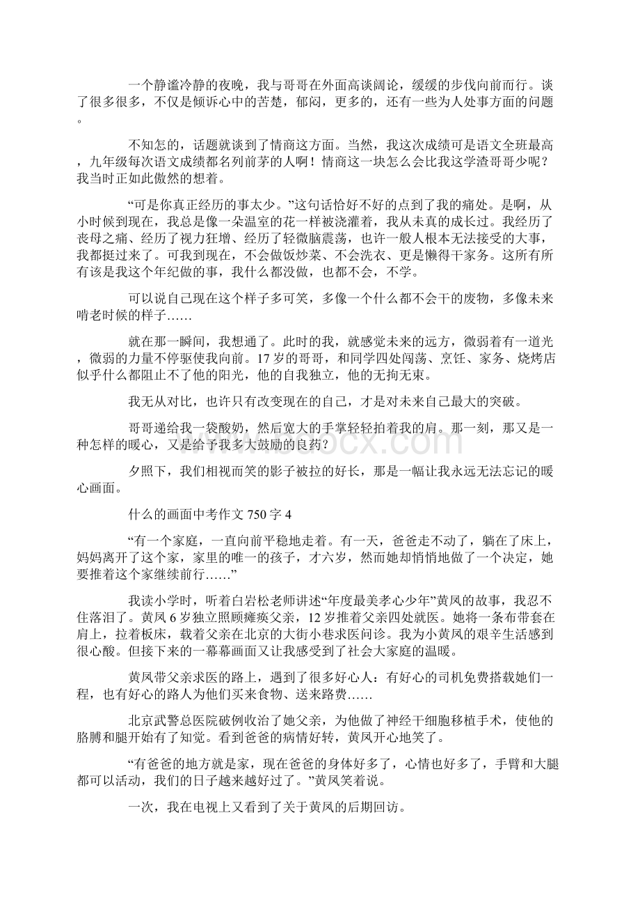 什么的画面中考作文750字Word文档格式.docx_第3页