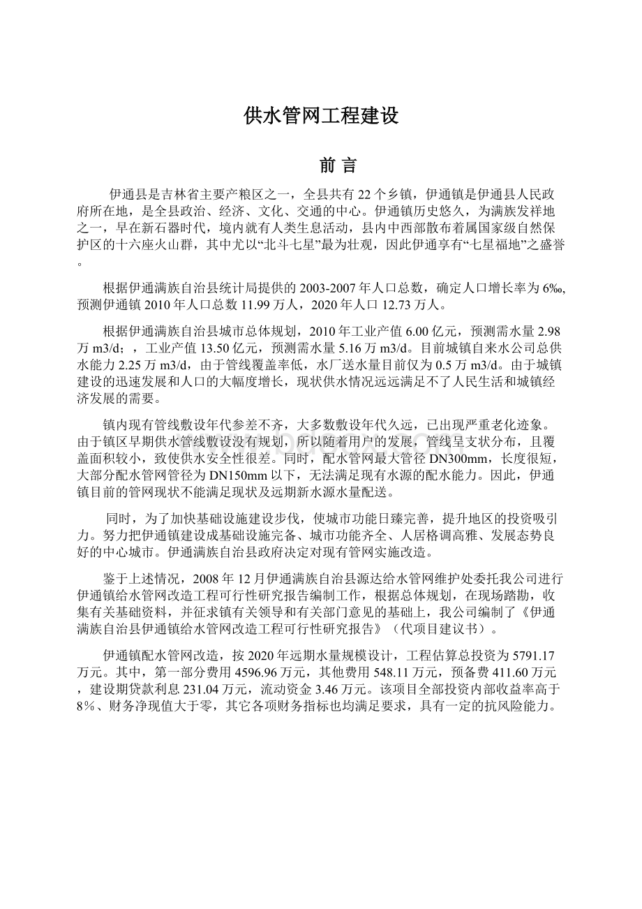 供水管网工程建设.docx