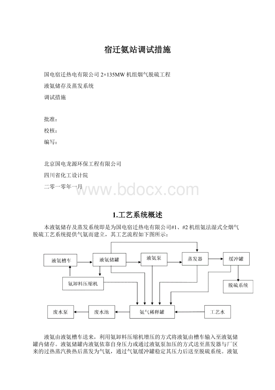 宿迁氨站调试措施.docx