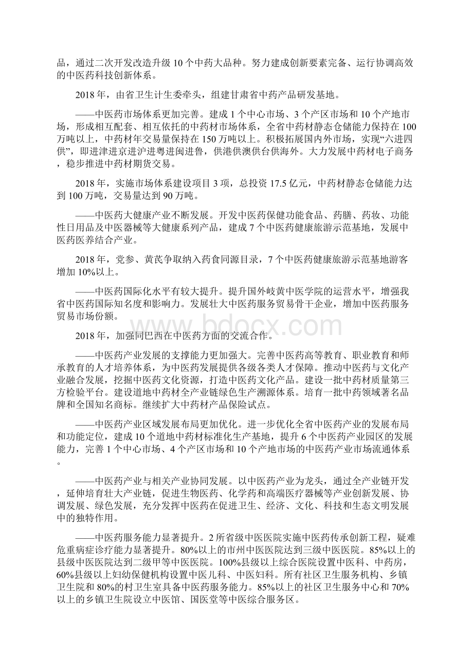 甘肃省中医中药产业发展专项行动计划.docx_第2页