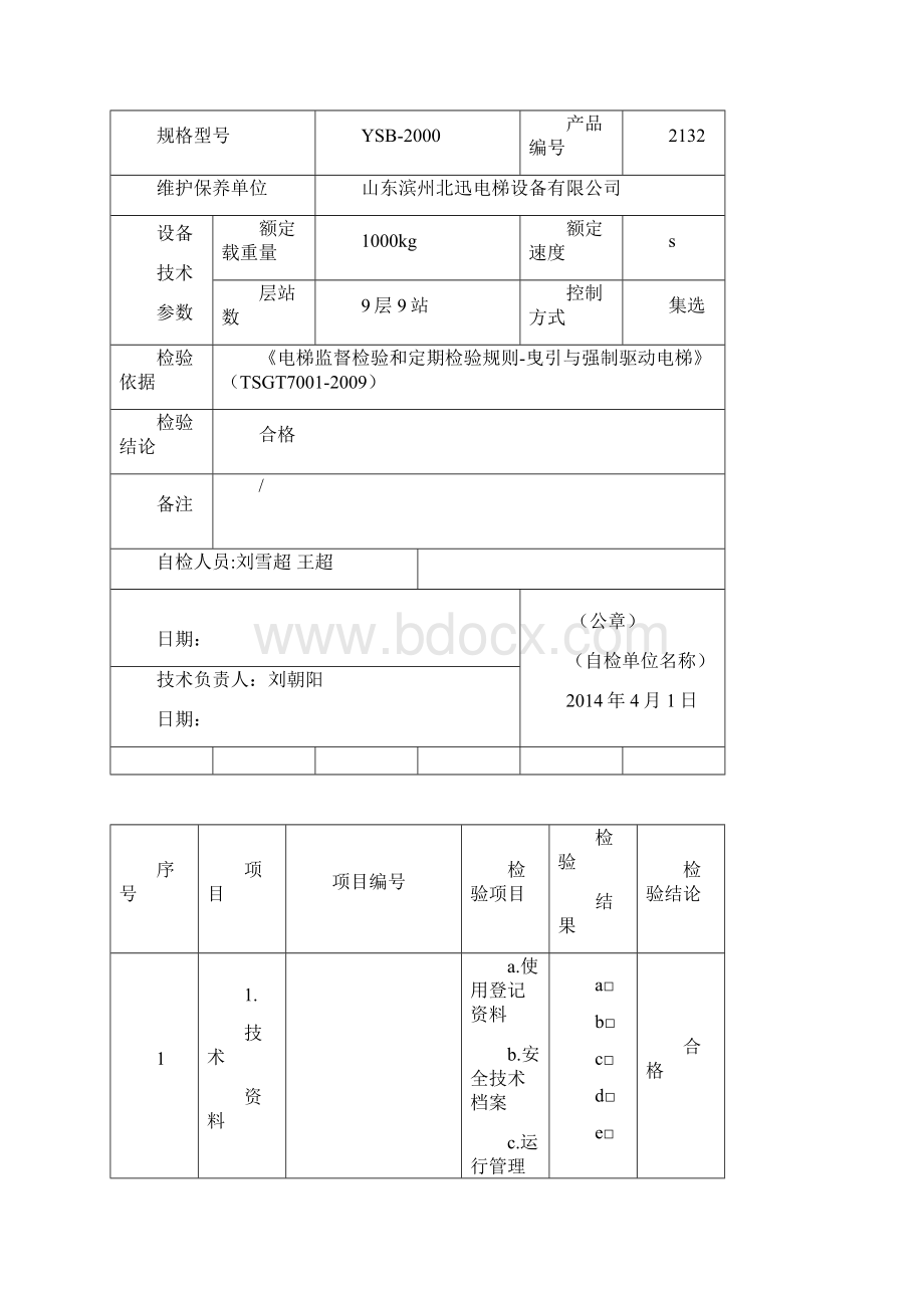 电梯按期自检报告Word文档格式.docx_第2页