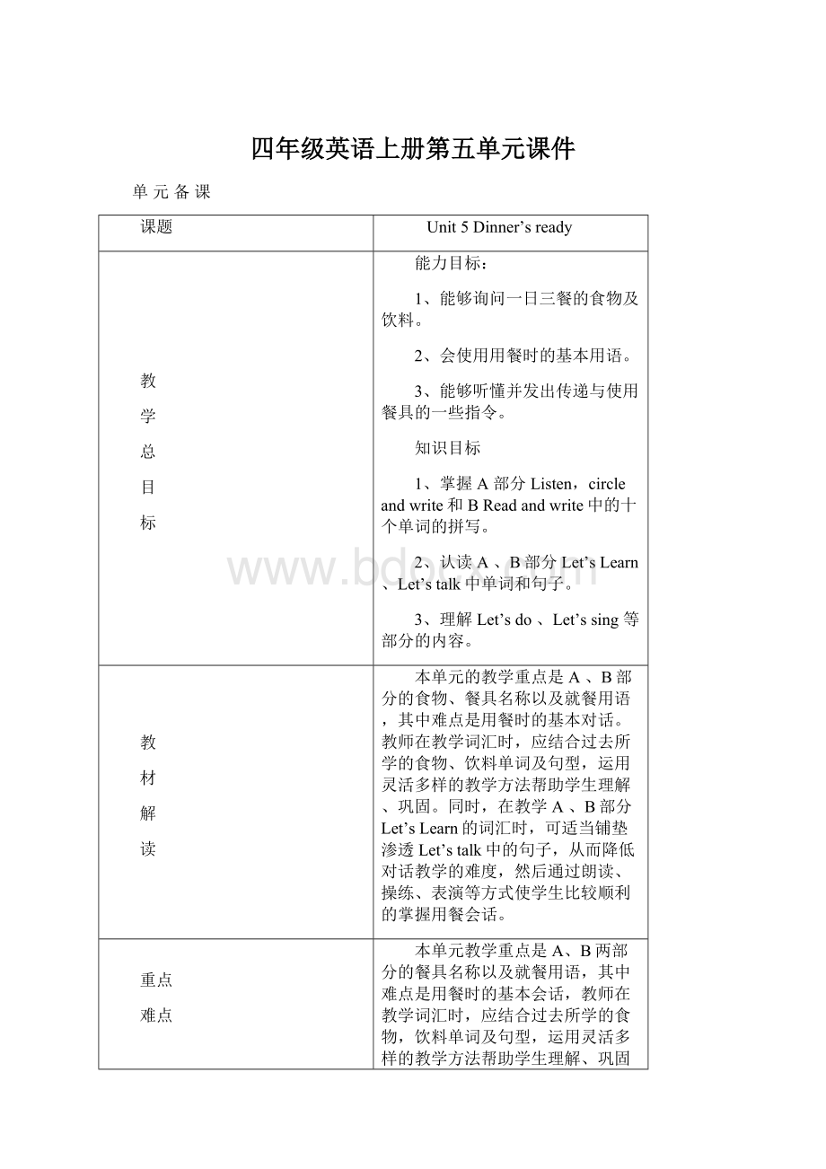 四年级英语上册第五单元课件.docx_第1页