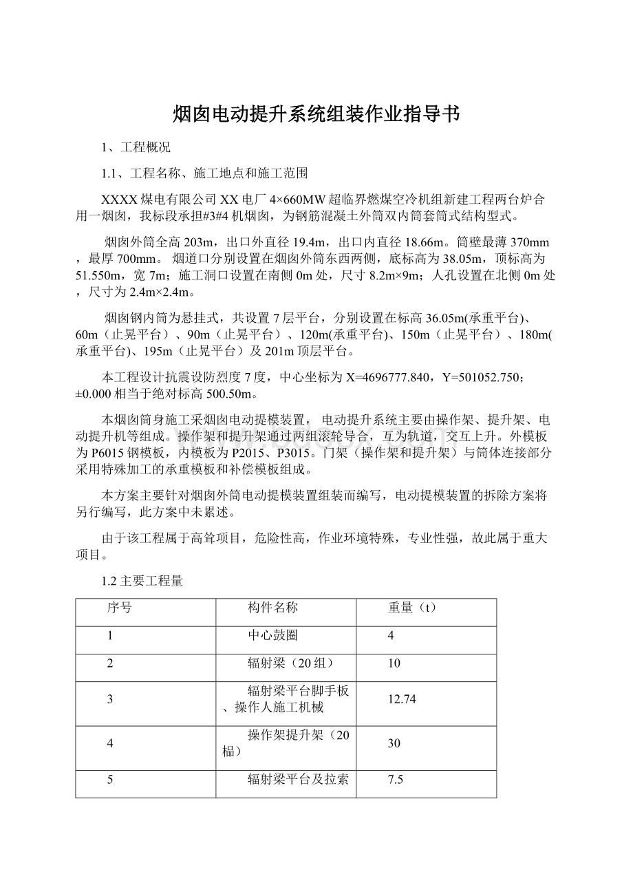 烟囱电动提升系统组装作业指导书.docx_第1页