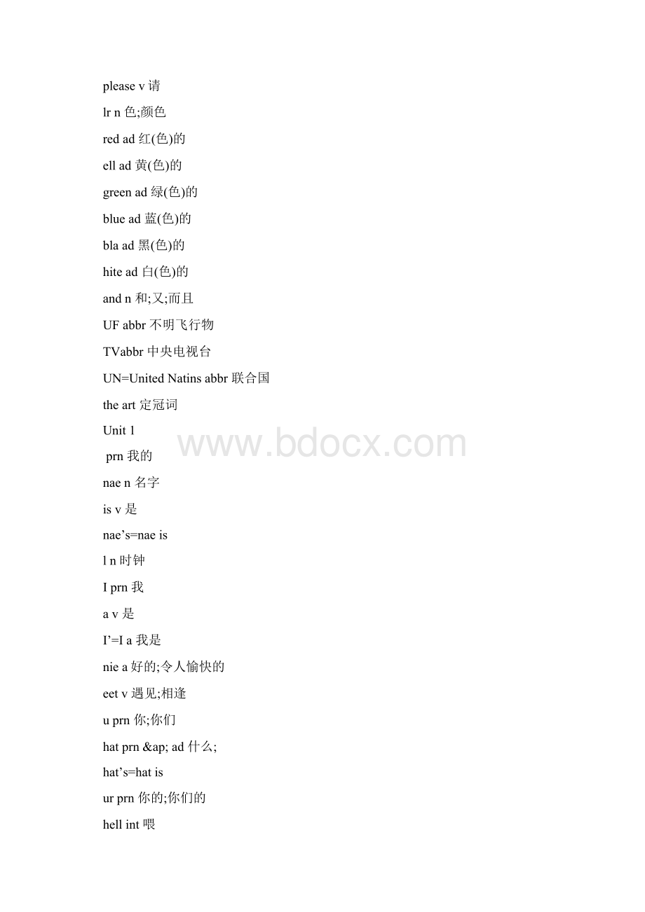 初一人教版英语上册单词表.docx_第3页