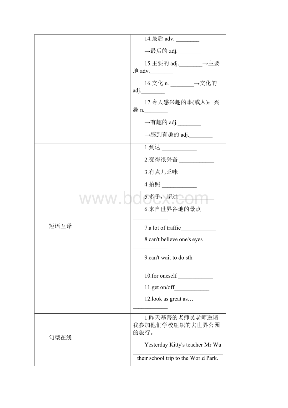 复习必备秋八年级英语上册 Unit 3 A day out Period 2 Reading练习 新版牛津版.docx_第2页